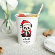 Tasse en papier pour baby shower Ourson Mignon