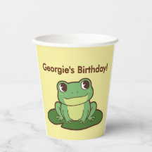 Tasse en papier pour fête d'anniversaire de grenou