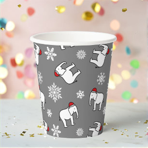 Gobelets En Papier Tasse en papier pour fête de l'Éléphant Blanc de N