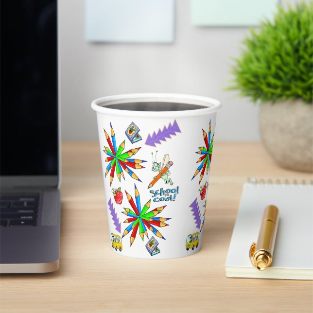 Gobelets En Papier Tasse en papier Retour à l'école est cool  (Insitu)