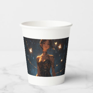 Gobelets En Papier Tasse Fille Cerf Mystique - Femme Anime Fantastiqu