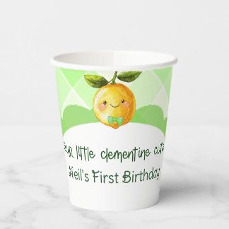 Gobelets En Papier Tasse pour bébé garçon mignon clémentine - premier