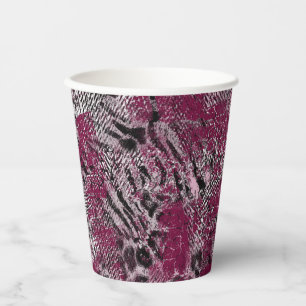 Gobelets En Papier Tasses à papier tacheté de marron gris de tigre lé