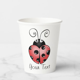 Gobelets En Papier Tasses De Design Whimsical Ladybug Parties De Thé