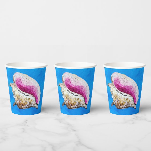 Gobelets En Papier Tasses de papier conch Shell (Multi)