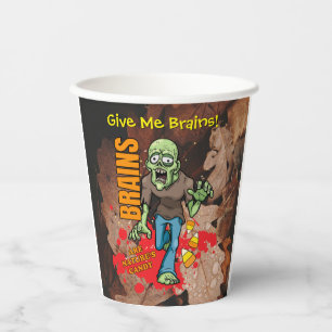 Gobelets En Papier Tasses de papier Zombie Halloween personnalisables