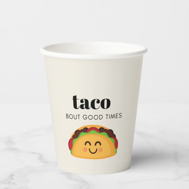 Gobelets En Papier Tasses du Parti Taco (Recto)