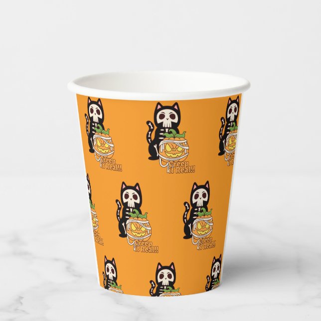 Gobelets En Papier 🧡 Tasses effrayantes ! 🎃 (Recto)
