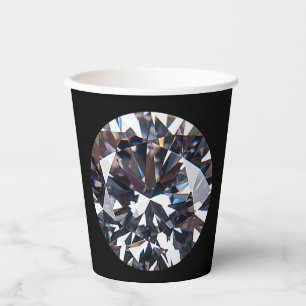 Gobelets En Papier Tasses en papier à image à gemme de diamant élégan