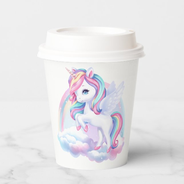 Gobelets En Papier Tasses en papier à une fête d'anniversaire magique (Recto)