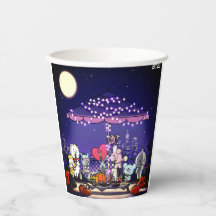Tasses en papier avec BT21 pour Halloween