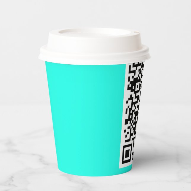 Gobelets En Papier Tasses en papier avec informations de scan de code (Recto)