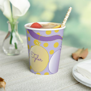 Gobelets En Papier Tasses en papier "Baby Golden Footprints" 8 oz.