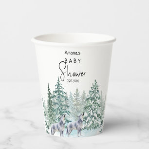 Gobelets En Papier Tasses en papier Baby shower pour animaux forestie