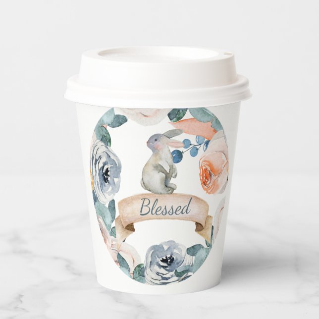 Gobelets En Papier Tasses en papier Blessed Bunny (Recto)