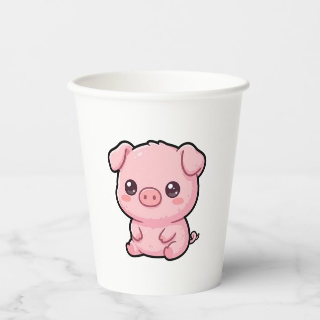 Gobelets En Papier Tasses en papier Cochonnet Mignon (Recto)