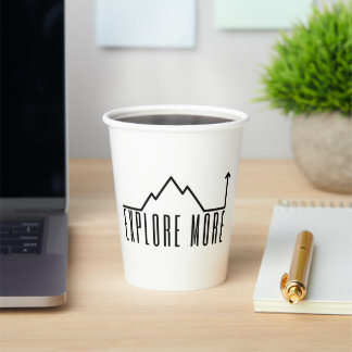 Gobelets En Papier Tasses en papier de montagne minimalistes Explore