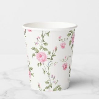 Gobelets En Papier Tasses en papier Fête de jardin à vignes de rose r