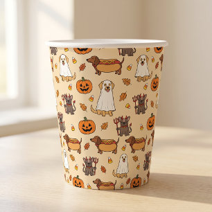 Gobelets En Papier Tasses en papier Halloween Chiens Mignons 8oz 120z