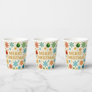 Gobelets En Papier Tasses en papier Joyeux Noël.