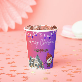 Gobelets En Papier Tasses en papier Joyeux Noël