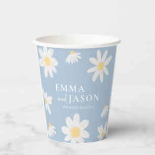 Gobelets En Papier Tasses en papier mariage floral Boho Daisy
