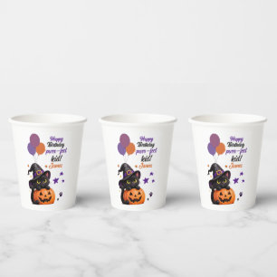 Gobelets En Papier Tasses en papier pour anniversaire d'Halloween ave