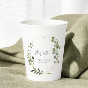 Gobelets En Papier Tasses en papier pour Baby Shower de verdure