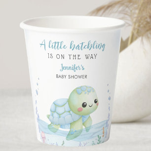 Gobelets En Papier Tasses en papier pour Baby Shower Garçon Tortue de