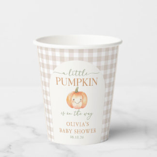 Gobelets En Papier Tasses en papier pour Baby Shower Petite Citrouill