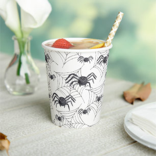 Gobelets En Papier Tasses en papier pour fête d'Halloween aquarelle a