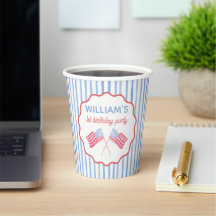 Tasses en papier pour garçon pour anniversaire thè