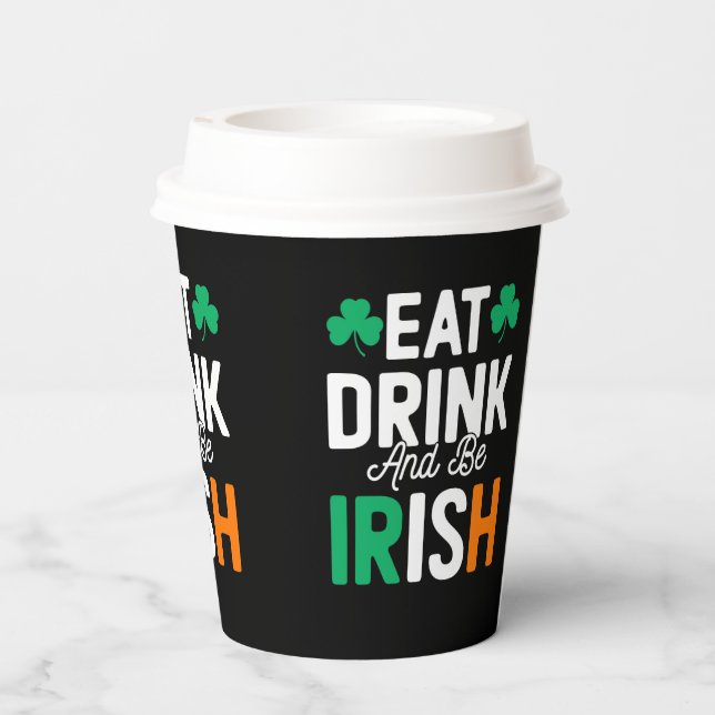 Gobelets En Papier Tasses en papier pour la Saint-Patrick (Verso)