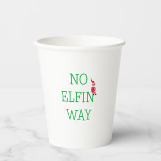 Gobelets En Papier Tasses en papier pour Noël «Pas de façon elfique»