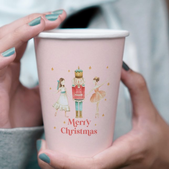 Gobelets En Papier Tasses en papier rose pour Noël Nutcracker Winter  (Créateur téléchargé)