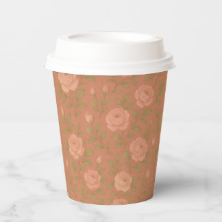 Gobelets En Papier Tasses en papier Rose Vintage
