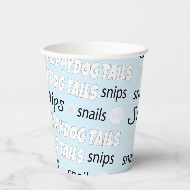 Gobelets En Papier Tasses en papier "Snips and Snails" 8 oz. (Recto)