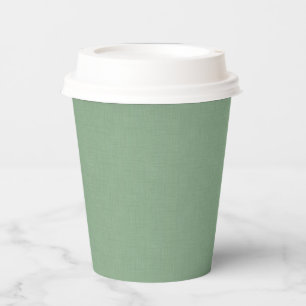 Gobelets En Papier Tasses en papier vert muet texturées