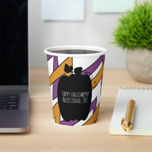 Gobelets En Papier Tasses en papier violettes zig zag Halloween Citro