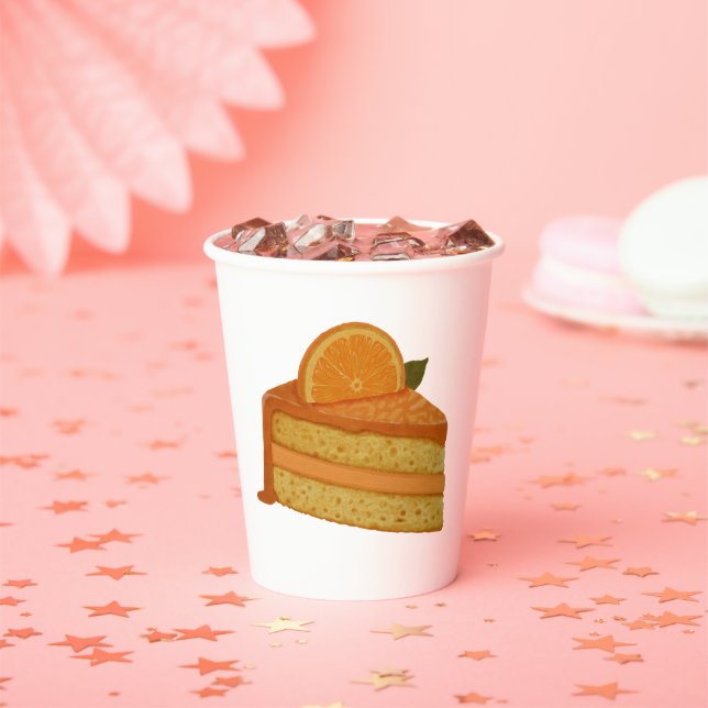 Gobelets En Papier Tasses gâteau au fromage orange (Insitu)