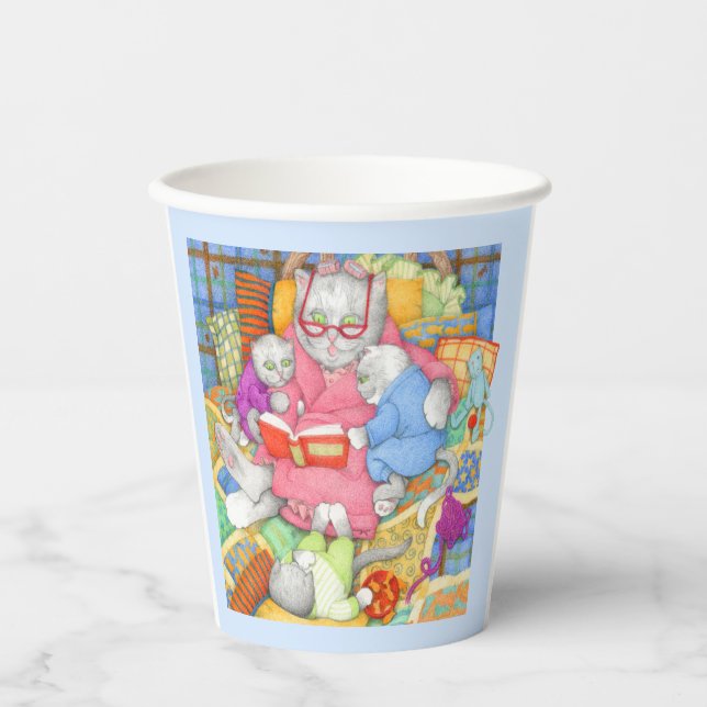 Gobelets En Papier Tasses papier HISTORIQUE - Bleu (Recto)