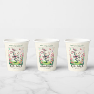 Gobelets En Papier Tasses personnalisées pour Baby Shower Lapin