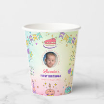 Tasses photo pour 1er anniversaire de bébé garçon 