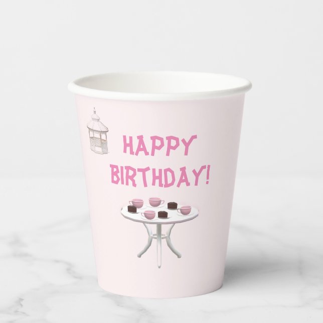 Gobelets En Papier Tea Party (Recto)