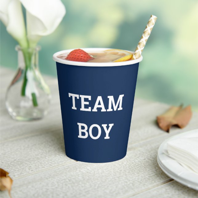 Gobelets En Papier Team Boy Gender Revela (Insitu)