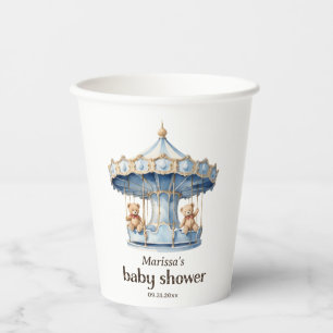 Gobelets En Papier Teddy Bear Twin Boys Baby shower tasse de papier