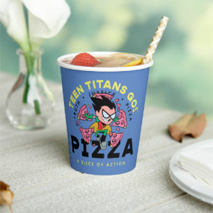 Gobelets En Papier Teen Titans Go ! Robin "Truth Justice Pizza"