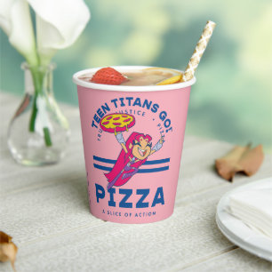 Gobelets En Papier Teen Titans Go ! Starfire "Truth Justice Pizza"