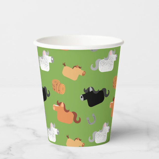 Gobelets En Papier Tenez vos chevaux (Recto)