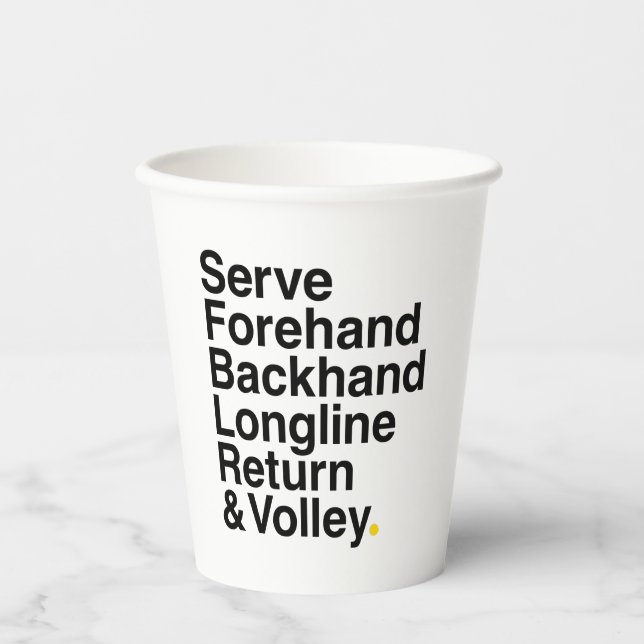 GOBELETS EN PAPIER TENNIS (Recto)